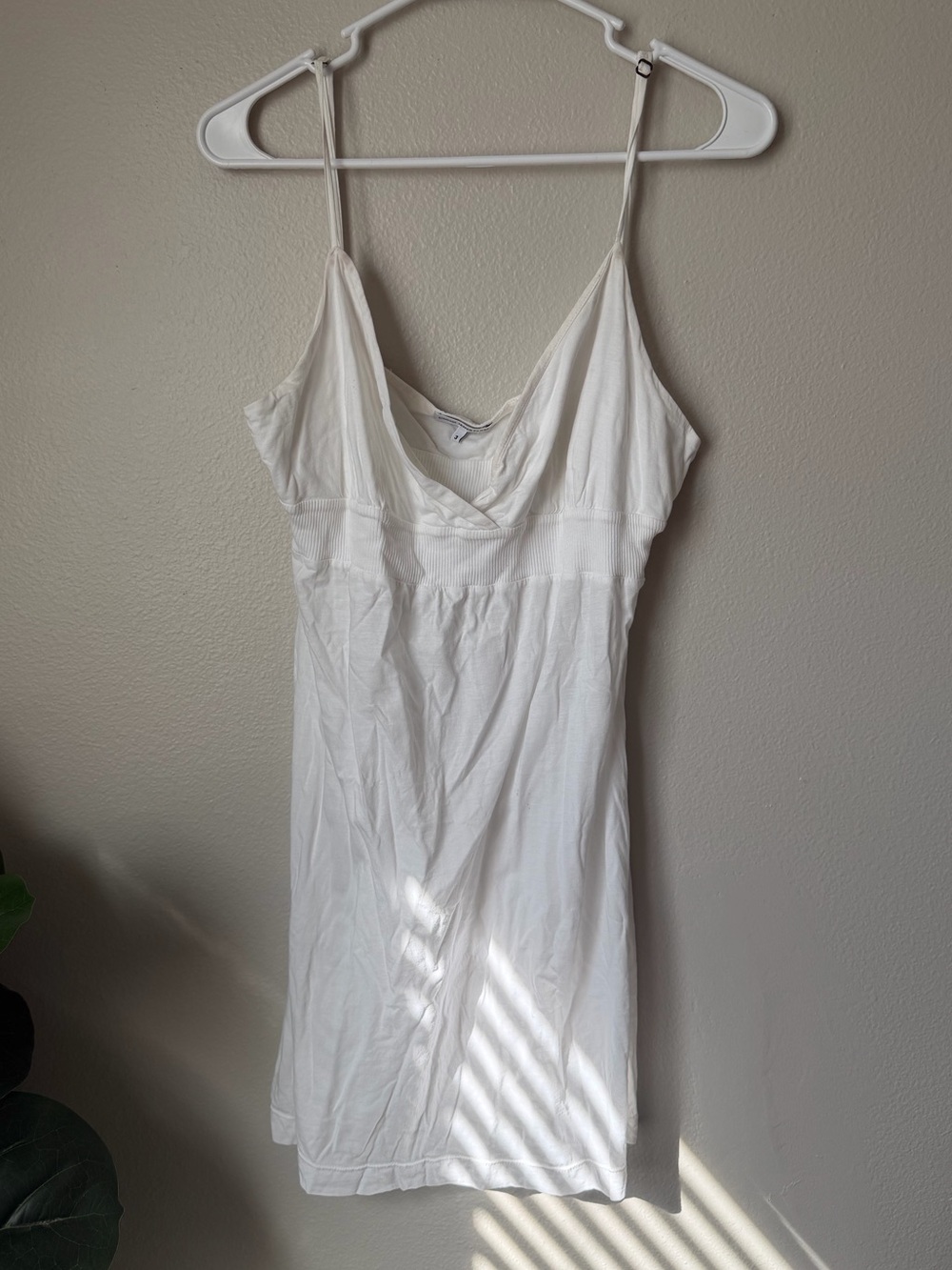 James Perse White Long Cami Tank Top Minimalist Quiet Luxury Y2K 2000s Size 3 L